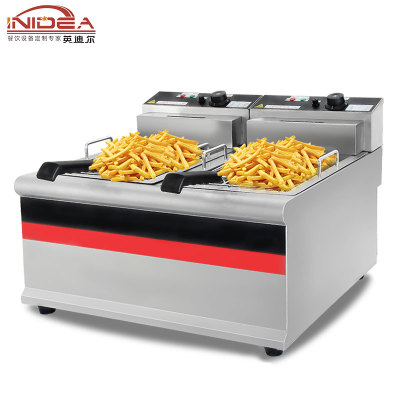 雙缸商用電炸爐油炸鍋炸 雙缸商用電炸爐油炸鍋炸